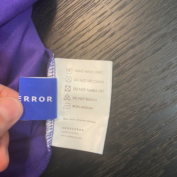 ADER ERROR Purple Boxy T-Shirt - Picture 5 of 7